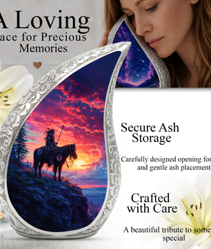 Native American Adult Urn for Human Ashes – Premium Native American Cremation Urn |