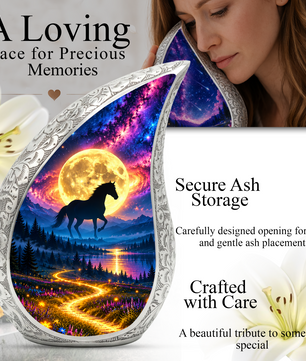 Horse Urn for Ashes, keepsake Aluminum Horse Cremation Urn
