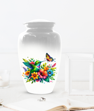 Personalized Hummingbird Cremation Urn for Human Ashes