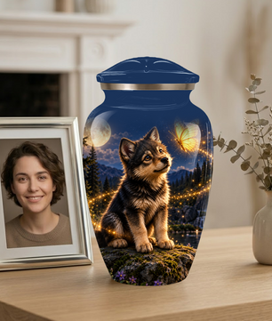 Personalized Dog Cremation Urn for Ashes – Custom Pet Memorial Urn for Dogs