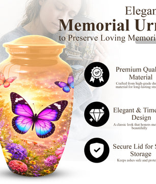 Personalized Butterfly Urn for Mom – Butterfly Large  Urns for Human Ashes