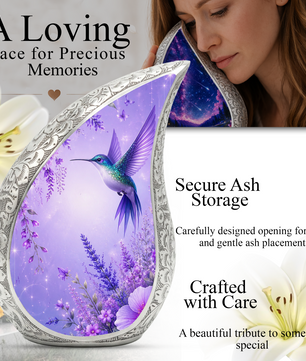 Hummingbird Urn for Human Ashes | Beautiful Hummingbird Adult Cremation Urn