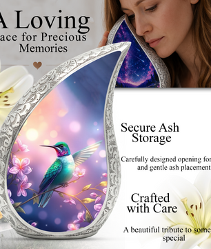 Hummingbird Urn for Mom | Elegant Memorial Urn for Women