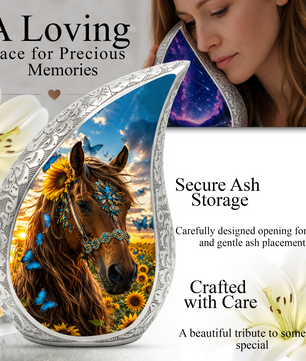Horse Urn for Human Ashes – Adult Cremation Urn for Horse Lovers