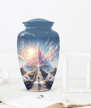 Heaven Stairway Urn for Mom – Custom Angel Memorial Cremation Urn for Ashes