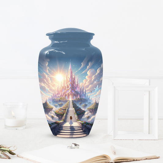 Heaven Stairway Urn for Mom – Custom Angel Memorial Cremation Urn for Ashes