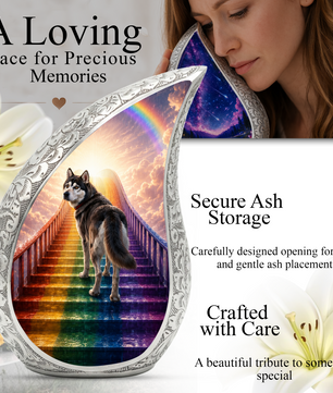 Dog Heaven Urn for Human Ashes | Personalized Dog Memorial & Adult Cremation Urn
