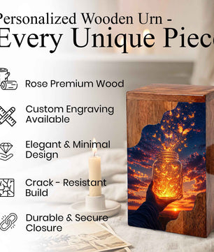 Butterfly Urn for Ashes, Wooden Cremation Urn, Butterfly Urns for Human Ashes
