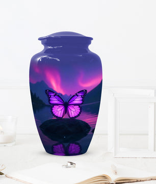 Purple Butterfly Urn for Human Ashes | Purple Butterfly Cremation Urn