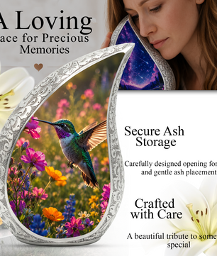 Hummingbird Urn for Human Ashes – Beautiful Adult Cremation Urn