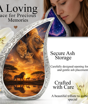 Lion Urn for Adult Ashes | Majestic Adult Cremation Urn for Human Ashes Memorial