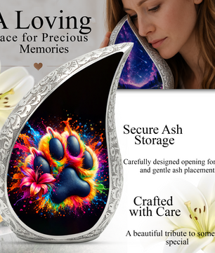 Paw Print Adult Urn for Human Ashes – Premium Paw Cremation Urn