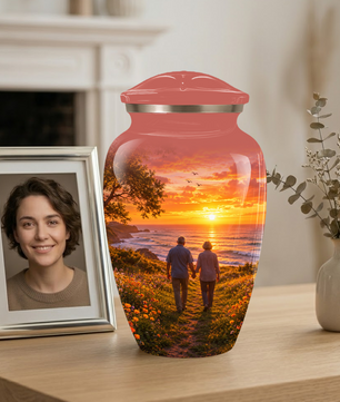 Extra Large Cremation Urn For Couples Ashes - Custom Companion Urns For Mom and Dad