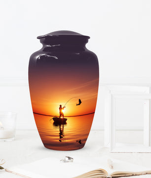 Fishing Urn for Human Ashes | Fishing Cremation Urn for Dad, Men