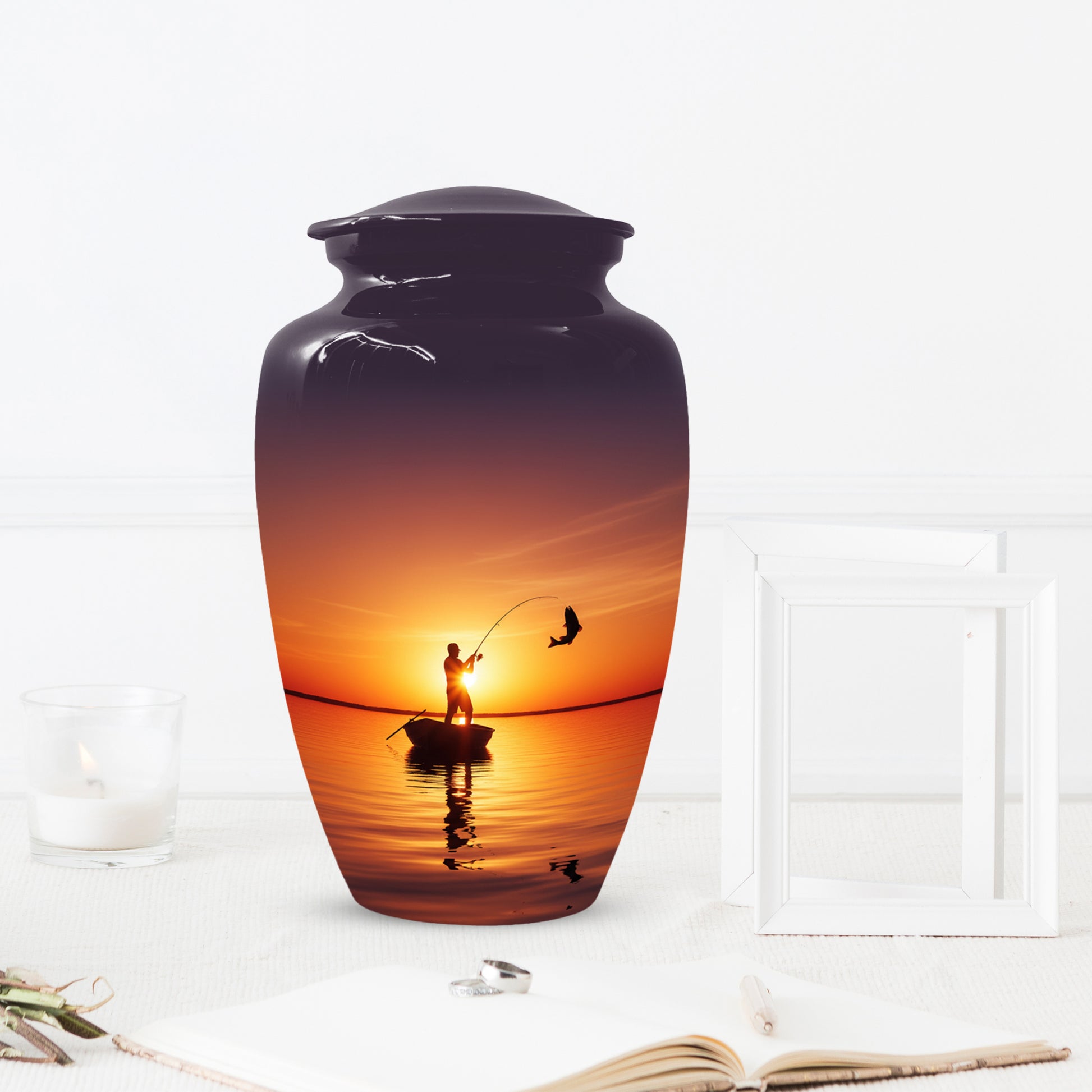Fishing Urn for Human Ashes | Fishing Cremation Urn for Dad, Men