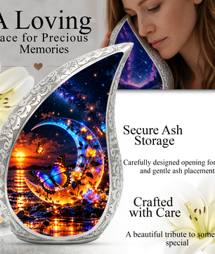Butterfly Cremation Urn for Ashes, Personalized Adult Memorial Urn