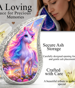 Unicorn Adult Urn for Ashes,Cremation Urn for Women