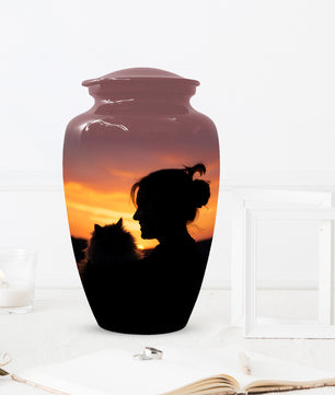 Personalized Cat Urn for Ashes | Custom Metal Pet Memoria