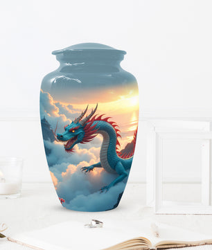 Celestial Sky Dragon Urn for Adult Ashes – Fantasy Dragon Adult Cremation Urn |  Memorial Urn