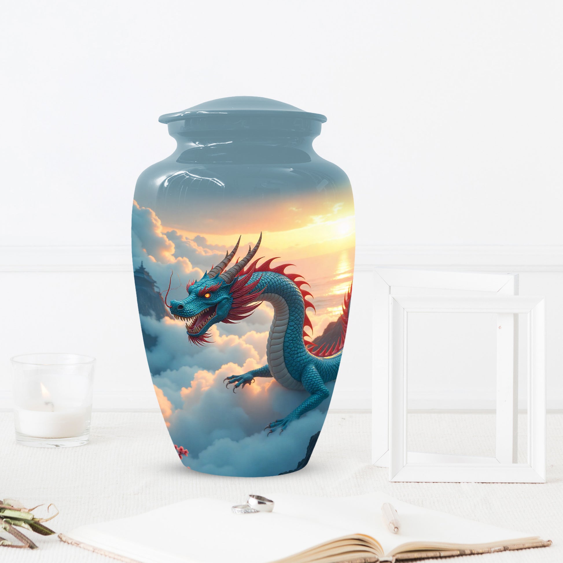 Celestial Sky Dragon Urn for Adult Ashes – Fantasy Dragon Adult Cremation Urn |  Memorial Urn
