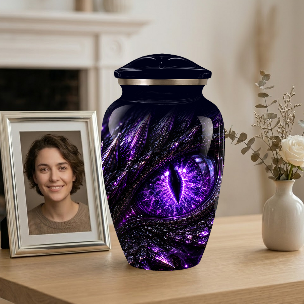 Dragon Eye Cremation Urn for Ashes | Personalized Dragon Urn | Fantasy Adult Memorial Urn