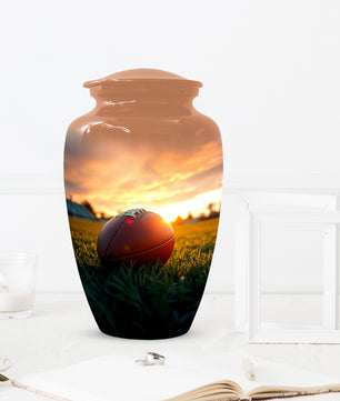 Football Urn for Dad – Custom Football Cremation Urns for Ashes |  Sports Memorial  Keepsake for Father,