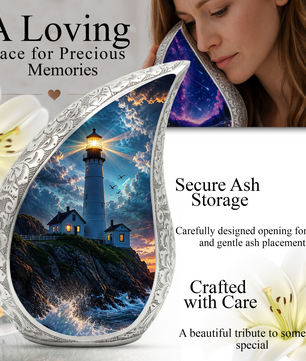 Lighthouse Urn for Human Ashes | Adult Cremation Urn & Memorial Urns for Adults