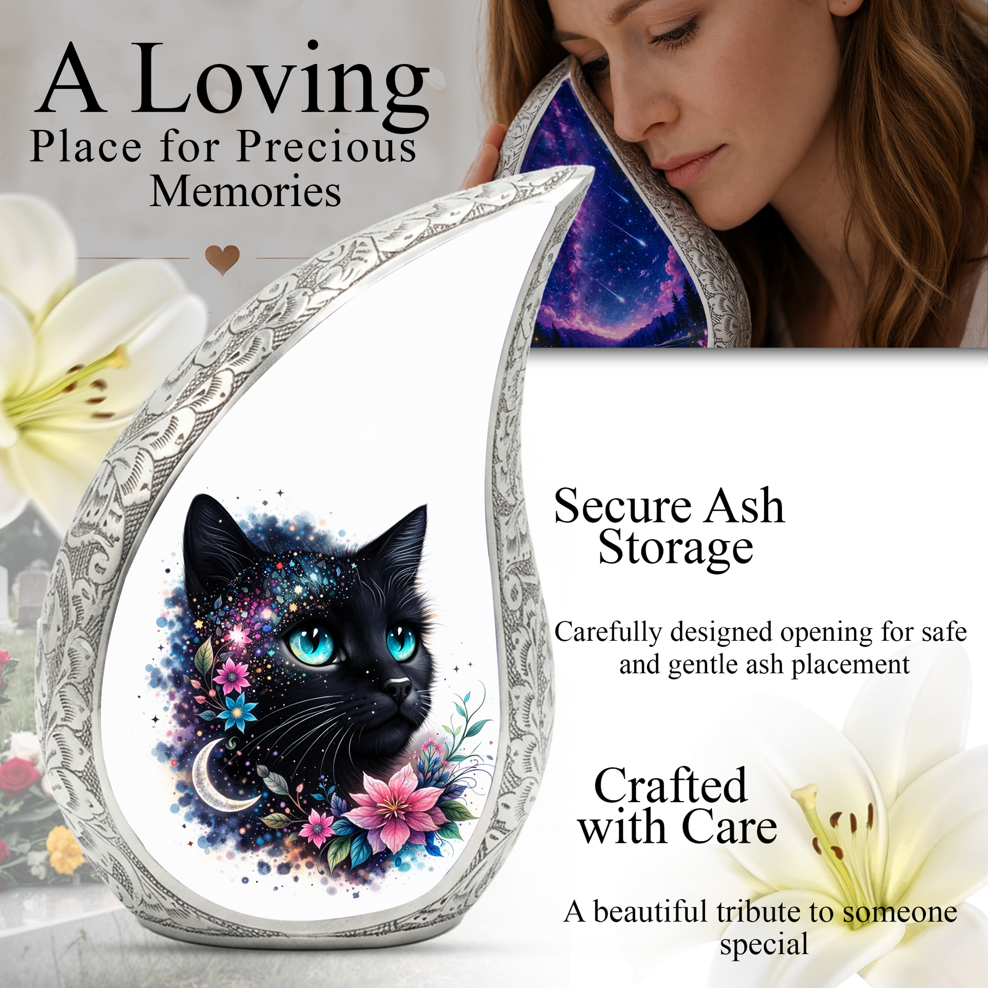 Personalized Cat Urn, Custom Pet Urn for Cat, Cat Urns for Ashes