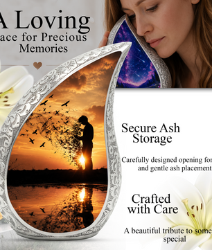 Sunset Memorial Urn for Human Ashes | Beautiful Sunset Cremation Urn