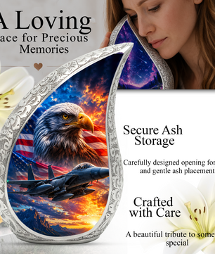 Eagle Urn for Human Ashes | Patriotic Adult Cremation Urn | Eagle Memorial Urn for Adult Ashes, Men & Women