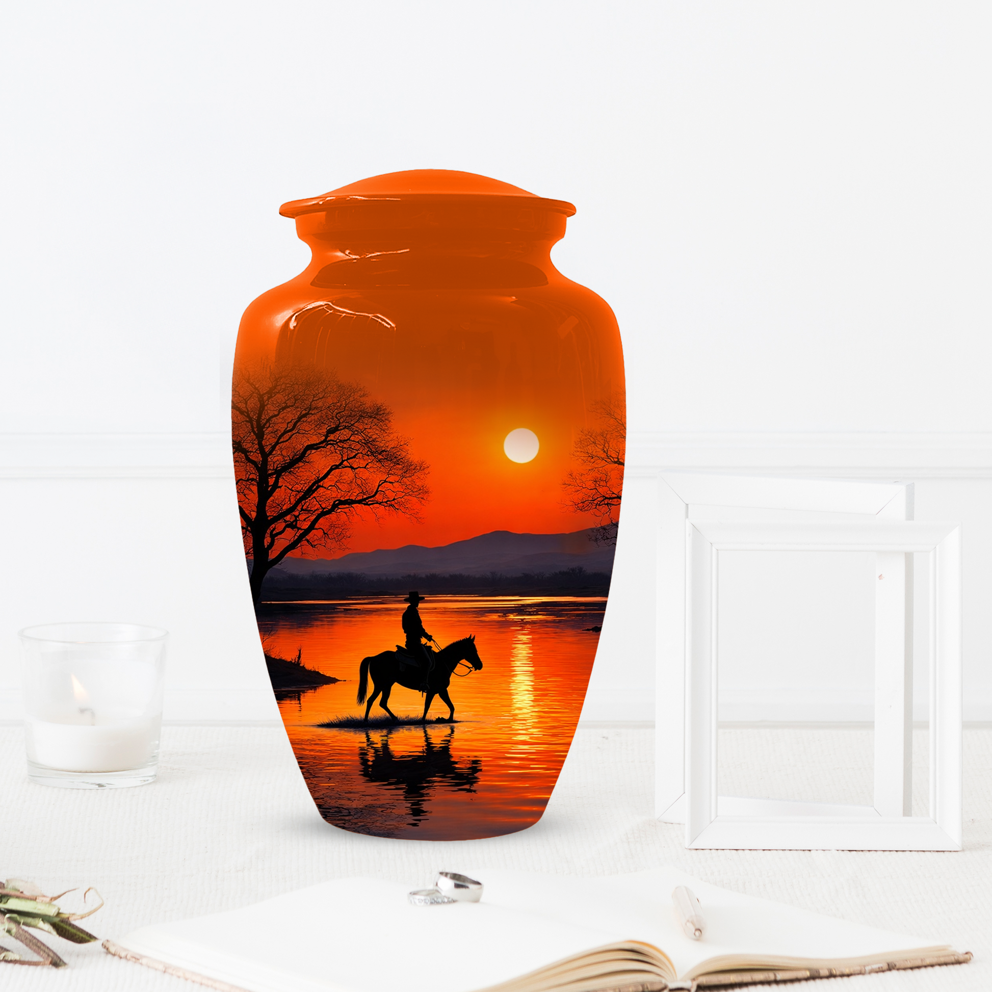 Cowboy Urn for Ashes | Western Cremation Urn for Dad