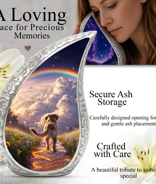Dog Heaven Urn for Human & Pet Ashes – Personalized Dog Heaven Cremation Urn