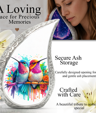 Beautiful Hummingbird Cremation Urn for Adult Ashes