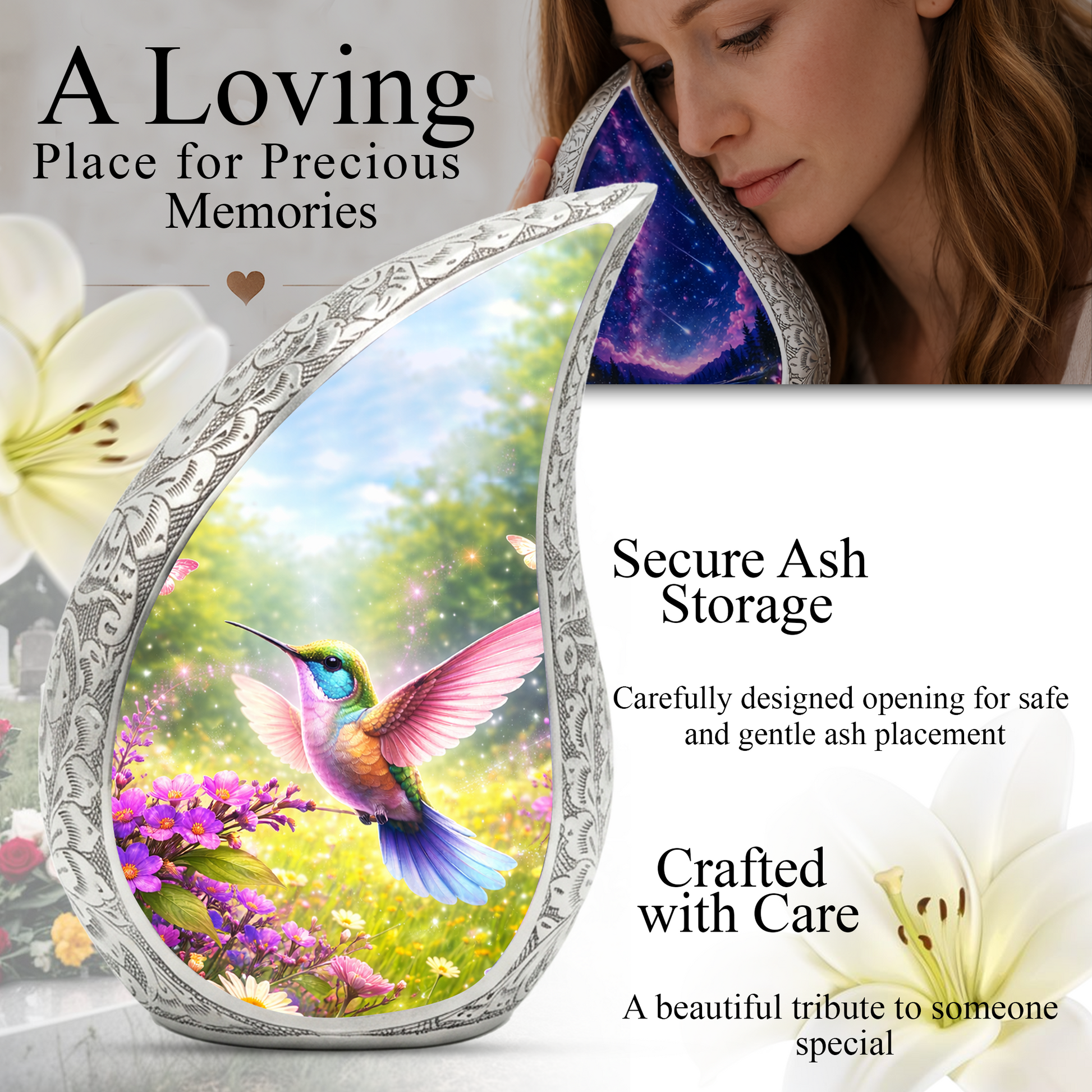 Hummingbird Urn for Mom | Hummingbird Urn for Human Ashes
