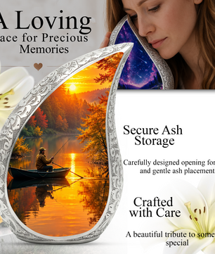 Fishing Urn for Human Ashes | Adult Cremation Urn for Dad, Mom & Loved Ones