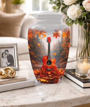 Guitar Memorial Urn for Mom - Music Keepsake Cremation Urns for Ashes