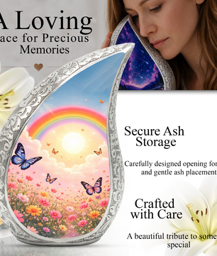 Rainbow Butterfly Urn for Human Ashes | Butterfly Urn | Urn for Mom | Memorial Urn