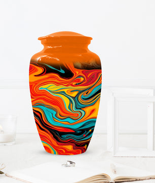Abstract Art Cremation Urn for Ashes – Custom Colorful Memorial Urns for Men & Women