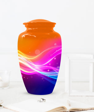 Modern Abstract Cremation Urn for Ashes – Colorful Adult Funeral Urns