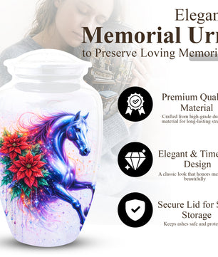 Horse Urn for Mom, Beautiful Cremation Large Urn for Women