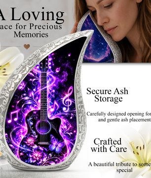Guitar Adult Urn for Ashes, Music Lover Keepsake  Cremation Urn for Human Ashes