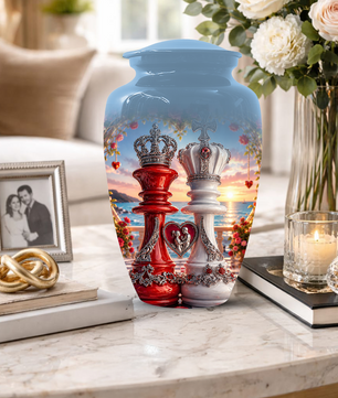 Extra Large Companion Urn for Two Adults - Personalized Couple Memorial for Mom & Dad