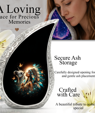 Native American Woman Cremation Urn for Mom & Women