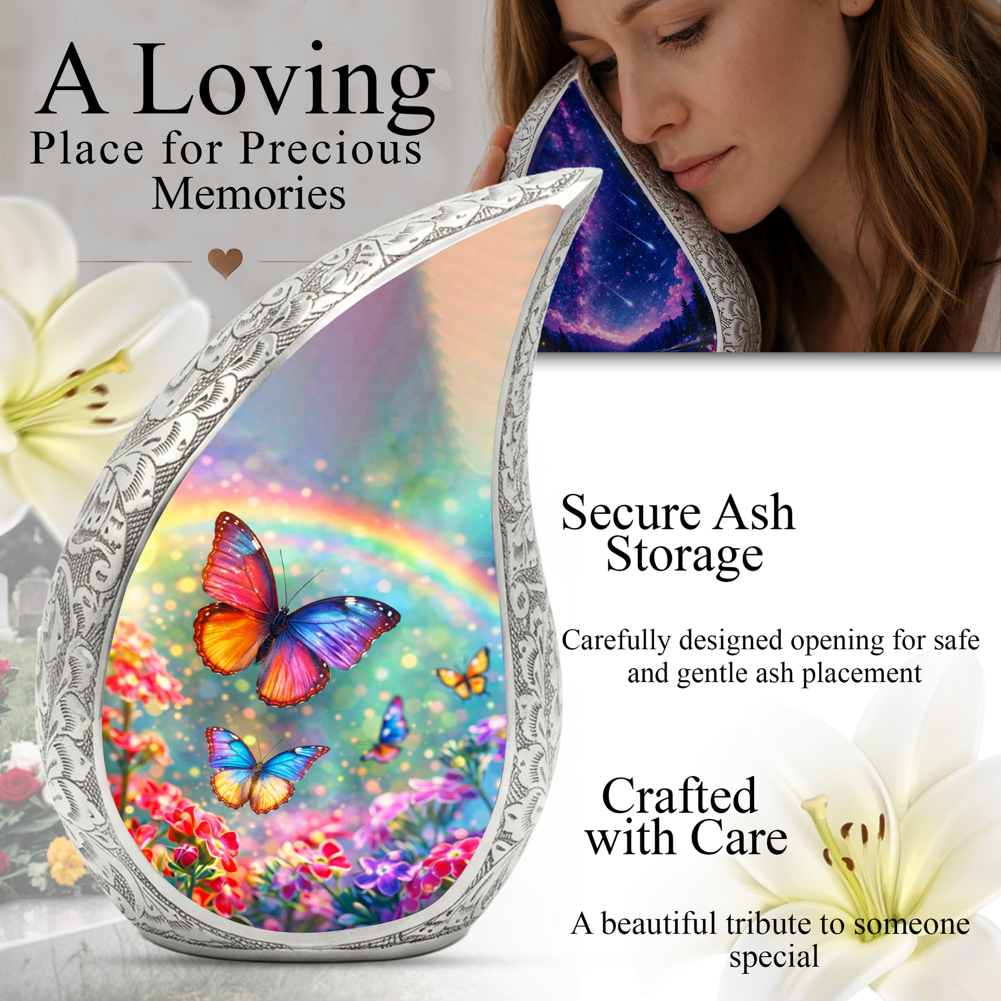 Butterfly Urns for Human Ashes | Urn for Mom