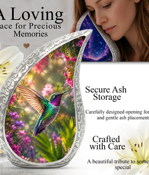 Hummingbird Urn for Human Ashes – Beautiful Adult Cremation Urn