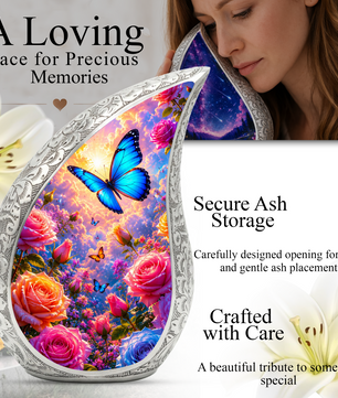 Butterfly Urn for Mom | Beautiful Butterfly Urn for Human Ashes