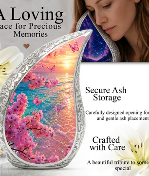 Beach Urn for Human Ashes – Ocean Sunset Cremation Urn