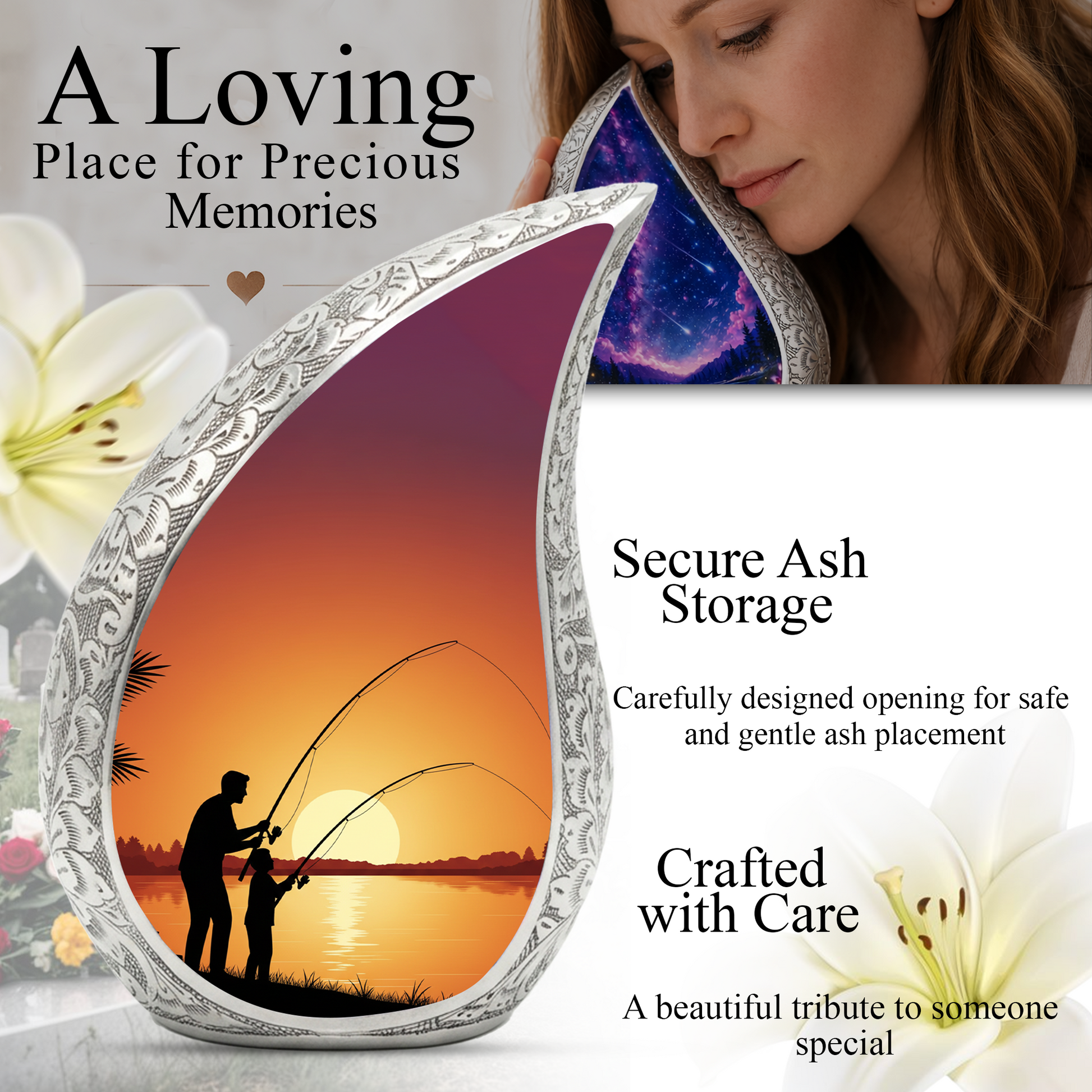 Fishing Urn for Dad | Gone Fishing Urn | Fishing Urns for Human Ashes