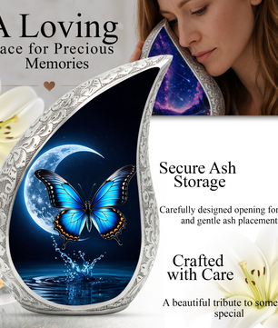 Butterfly Adult Urn for Human Ashes – Premium Butterfly Cremation Urn