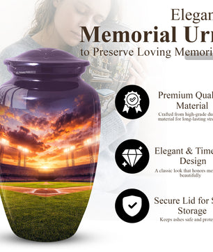 Baseball Stadium Urn for Dad | Cremation  Large Urn Adult Male | Memorial Urn for Father